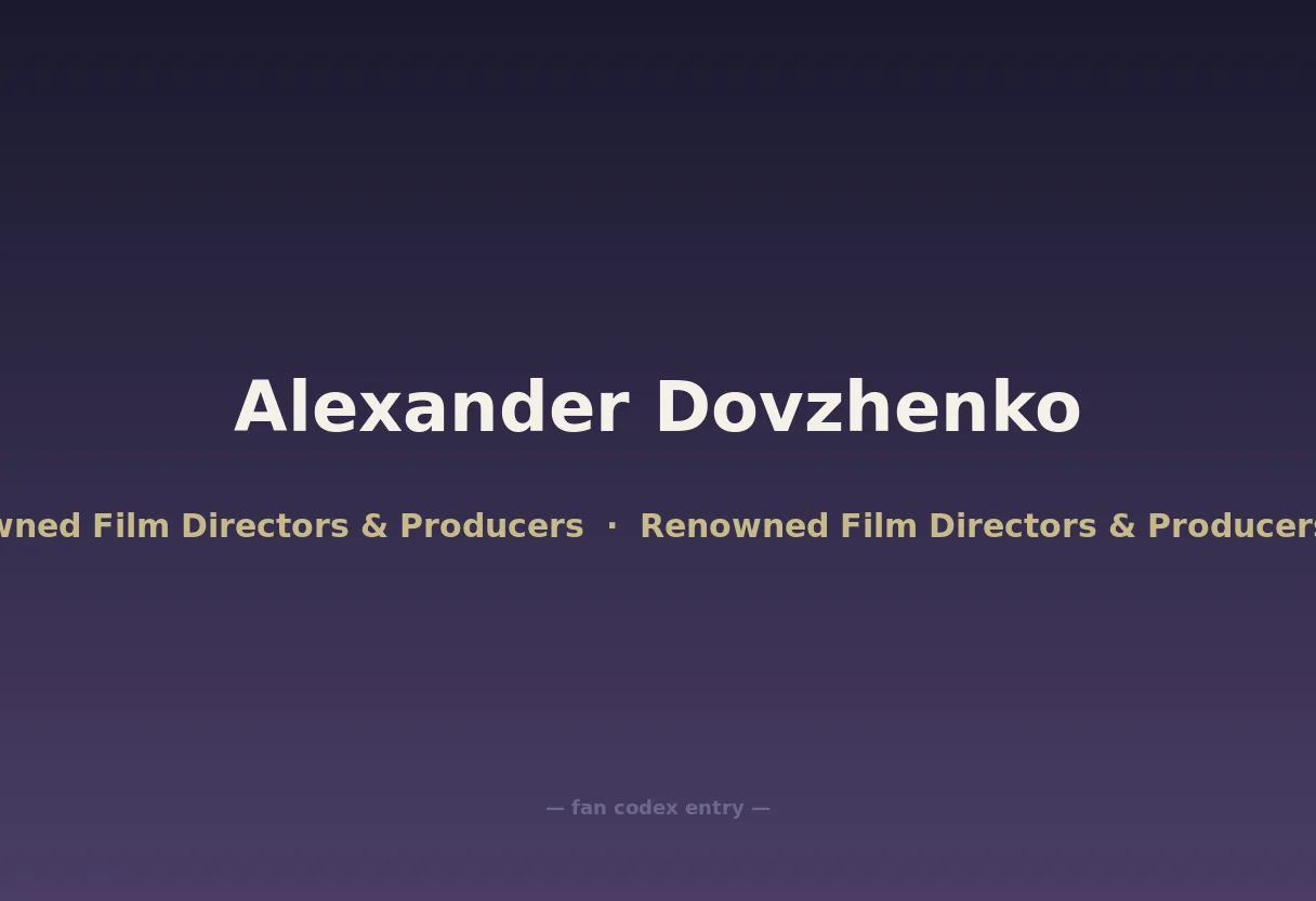 Alexander Dovzhenko