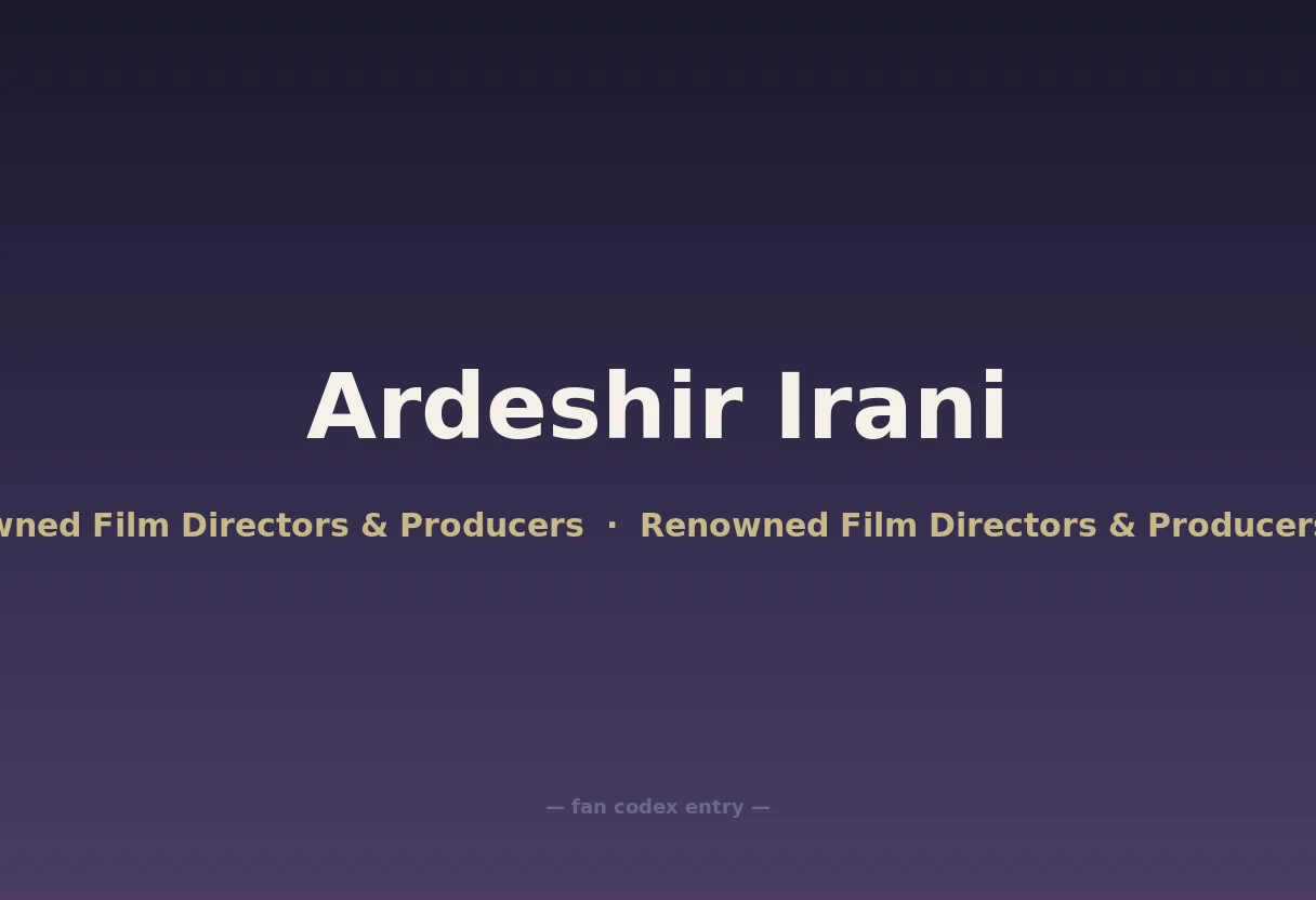 Ardeshir Irani